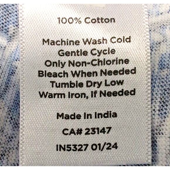 Talbots Dress Womens Plus Size 3X Blue Paisley Sleeveless V-Neck Cotton India - Picture 6 of 12